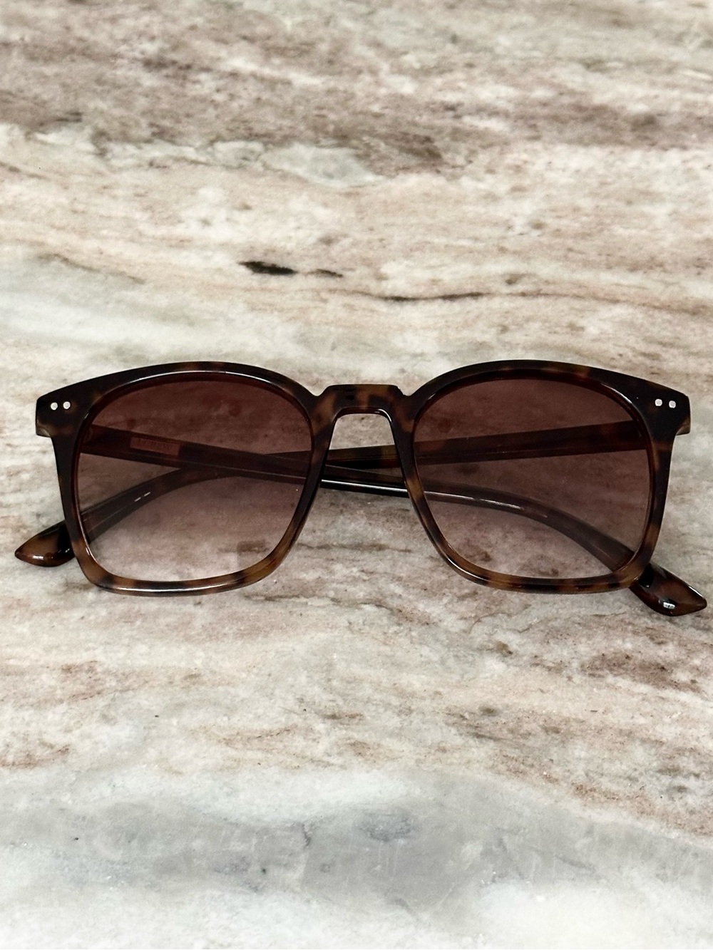 J. Crew Brown Tortoiseshell Classic Square Sunglasses - Preppy